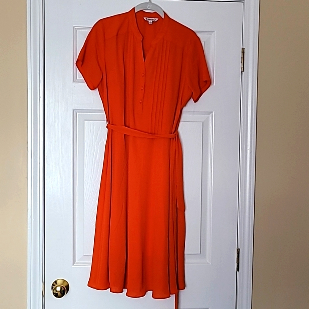 Nanette Lepore Burnt Orangee Button Spring Dree